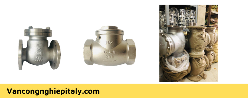 van một chiều lá lật inox