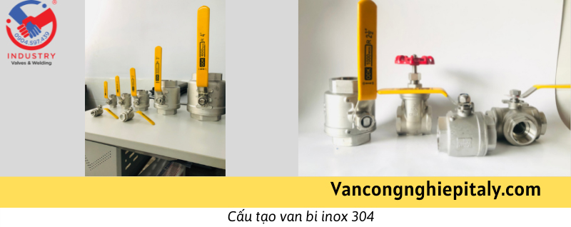 cấu tạo van bi inox 304 tay gạt