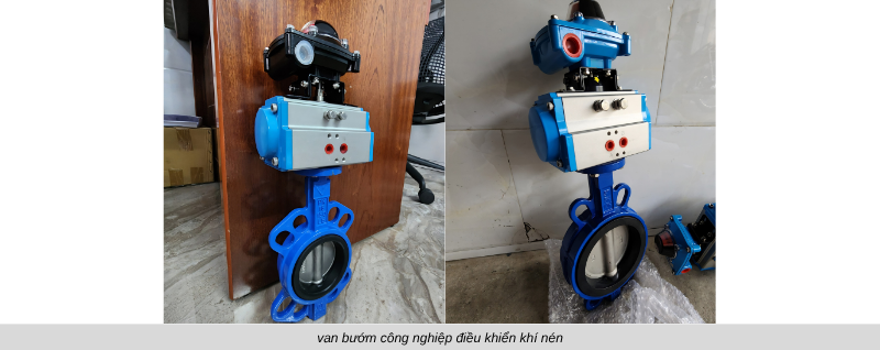 van bướm khí nén double acting