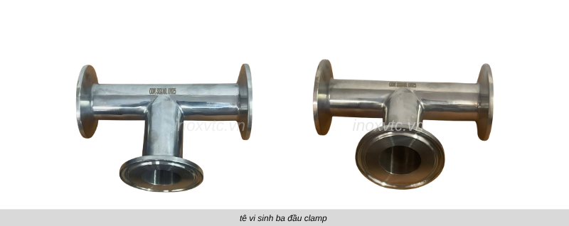 tê clamp vi sinh ba đầu clamp