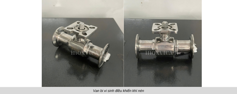 van hai đầu clamp điều khiển bằng khí nén