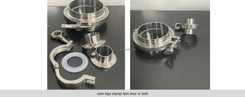 cùm clamp vi sinh dùng cho thực phẩm