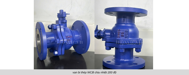 van bi thép hơi nóng 200 độ C