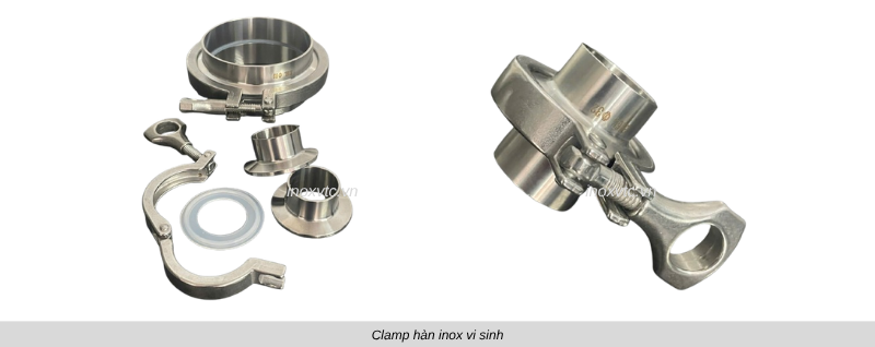 clamp vi sinh inox nối hàn