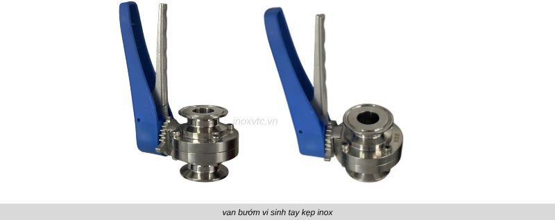 van bướm vi sinh tay kẹp inox 316