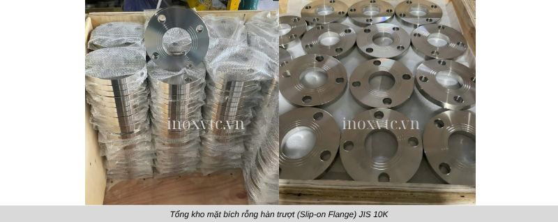 báo giá mặt bích hàn trượt slip-on JIS 10K inox 304